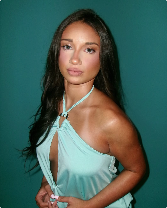 Glam makeup look by Masked by Maddie